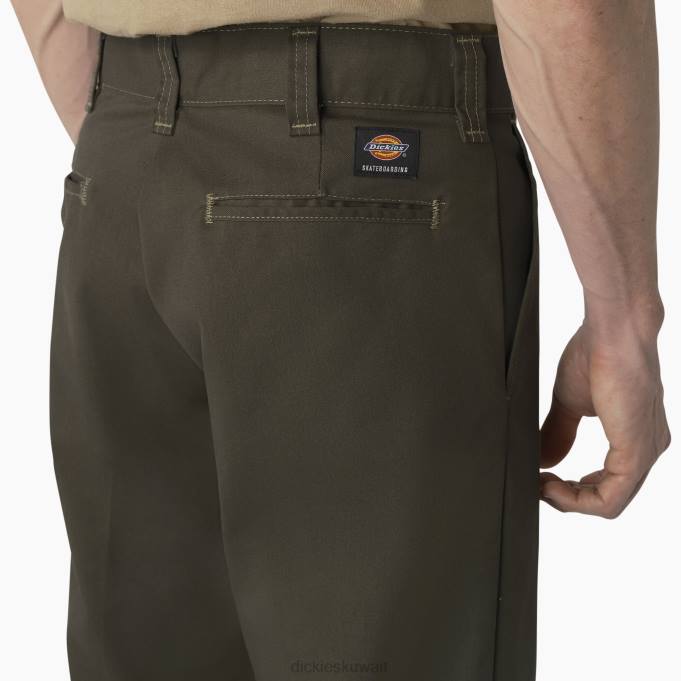 Dickies رجال السراويل التزلج مزدوج الركبة الزيتون الأخضر (og) ثياب 8444163