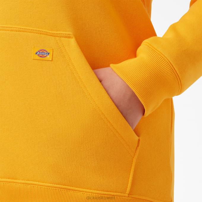 Dickies نحيف بالإضافة إلى كنزة صوفية ثقيلة الوزن بشعار الماركة مشع أصفر (r2y) ثياب 84442351