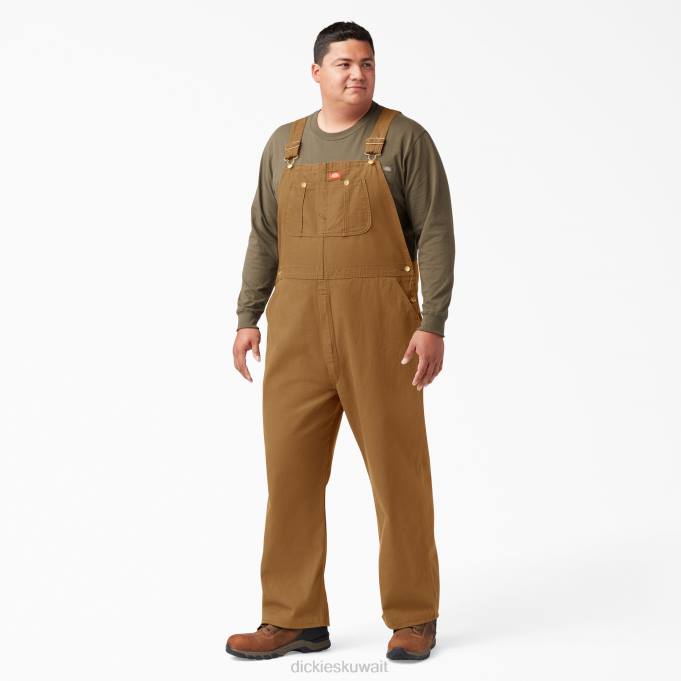 Dickies رجال وزرة المريلة الكلاسيكية بطة بنية مغسولة (rbd) ثياب 84441216