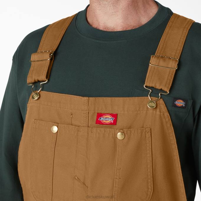 Dickies رجال وزرة المريلة الكلاسيكية بطة بنية مغسولة (rbd) ثياب 84441216