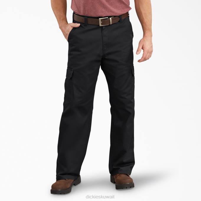 Dickies رجال سروال فضفاض ملائم مغسول بالأسود (rbk) ثياب 844480