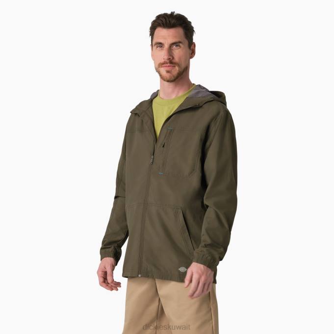 Dickies رجال حماية التبريد سترة ripstop مقنعين الطحلب الأخضر (مللي ثانية) ثياب 84441156