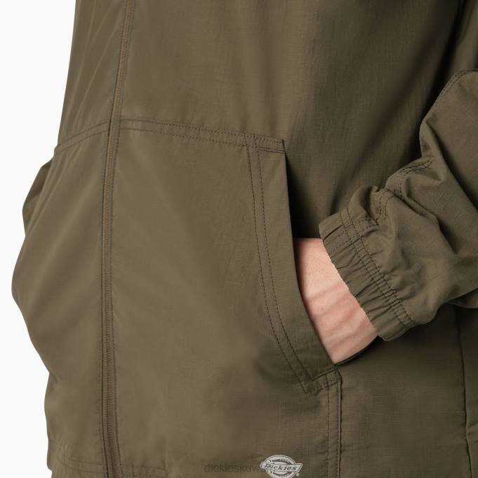 Dickies رجال حماية التبريد سترة ripstop مقنعين الطحلب الأخضر (مللي ثانية) ثياب 84441156