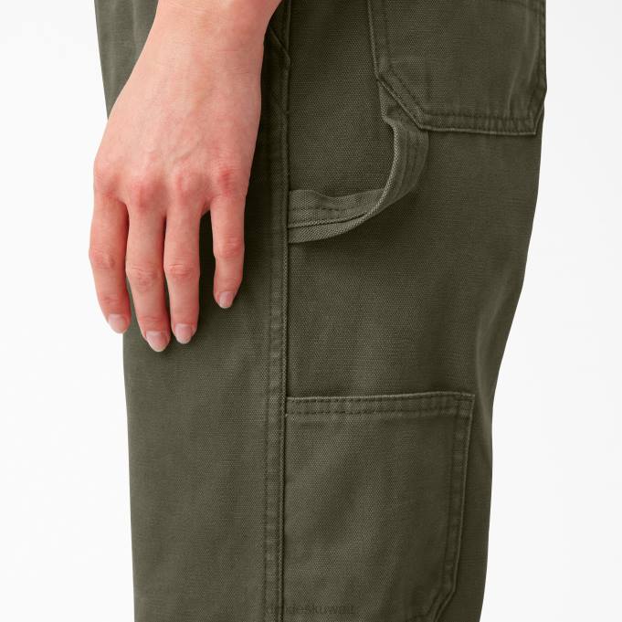 Dickies نحيف وزرة مريلة مريحة مغسول الطحلب الأخضر (rms) ثياب 84441561