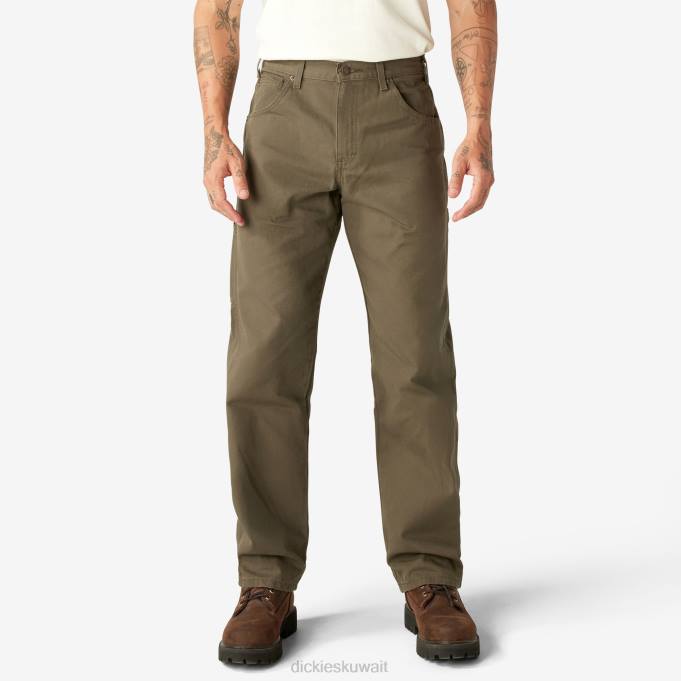 Dickies رجال سروال نجار بطة ثقيل الوزن مغسول الطحلب الأخضر (rms) ثياب 844489