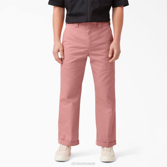 Dickies رجال بنطلون عمل بأساور من نسيج التويل بقصة عادية وردة مغسولة بالحجارة (s2r) ملابس العمل 8444289