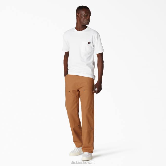 Dickies رجال بانت بطة مزدوجة الجبهة بطة بنية مغسولة بالحجارة (sbd) ثياب 8444258