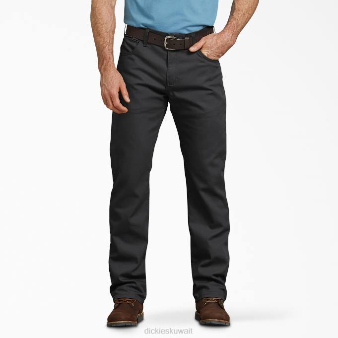 Dickies رجال سروال بطة عادي أسود مغسول بالحجارة (sbk) ملابس العمل 8444136
