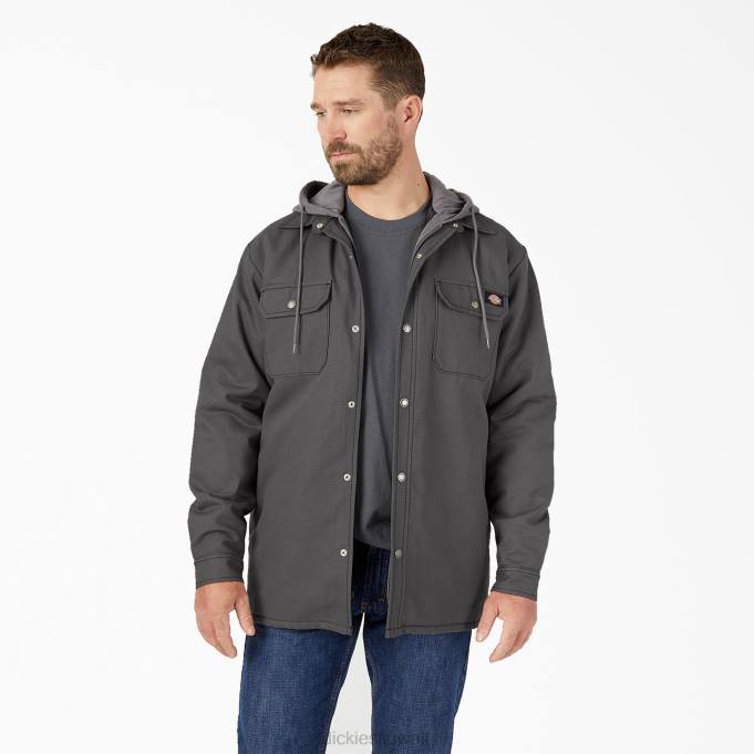 Dickies رجال سترة بغطاء للرأس من القماش الكتاني سليت جراي (sl) ثياب 84441003