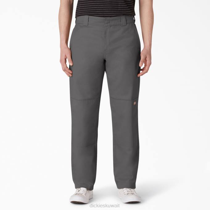 Dickies رجال سروال الركبة مزدوج الجبهة مسطحة سليت جراي (sl) ثياب 8444310