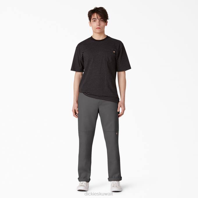 Dickies رجال سروال الركبة مزدوج الجبهة مسطحة سليت جراي (sl) ثياب 8444310