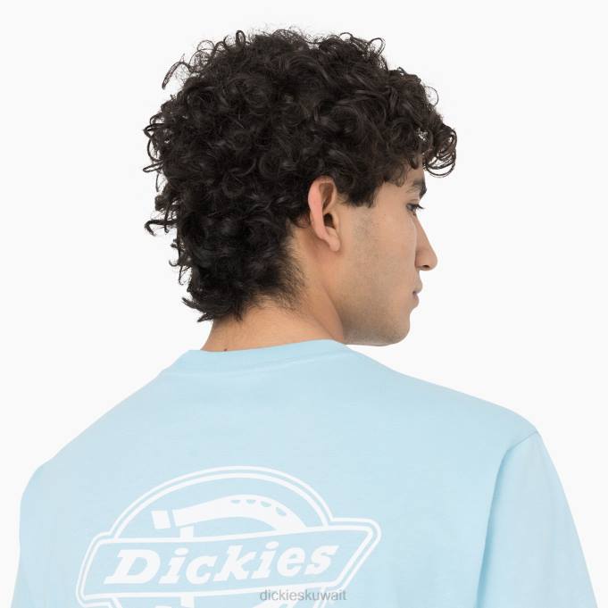 Dickies رجال تي شيرت بطبعة شعار الماركة من الخلف السماء الزرقاء (su9) ثياب 8444751
