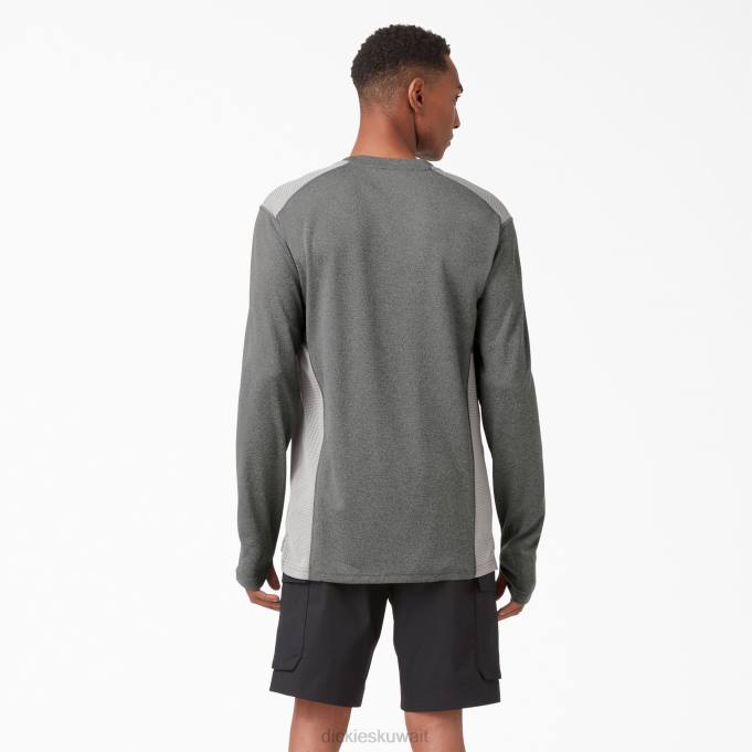 Dickies رجال تي شيرت بأكمام طويلة temp-iq 365 هيذر رمادي غامق (ghf) ثياب 8444702