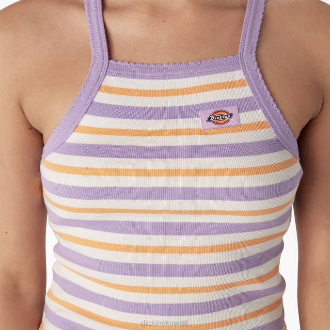 Dickies نحيف أعلى خزان اقتصاص ضلع متماسكة شريط معرض الصيف الأرجواني (ums) ثياب 84442086