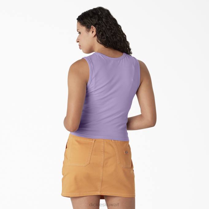 Dickies نحيف أعلى خزان اقتصاص الرسم الوردة الأرجوانية (ur2) ثياب 84442113