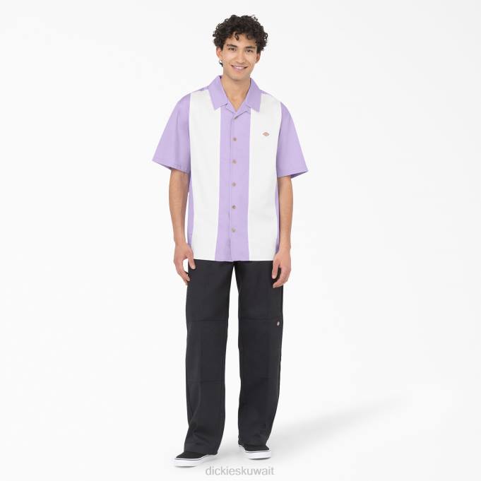 Dickies رجال ويستوفر قميص قصير الأكمام وردة أرجوانية (ur2) ثياب 8444785