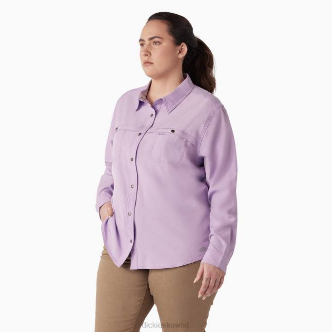 Dickies نحيف بالإضافة إلى قميص عمل مبرد وردة أرجوانية (urd) ملابس العمل 84441687