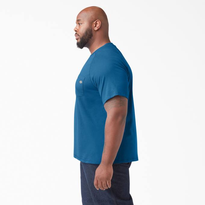Dickies رجال تي شيرت تبريد قصير الأكمام فالارتا الأزرق (v2b) ثياب 8444554