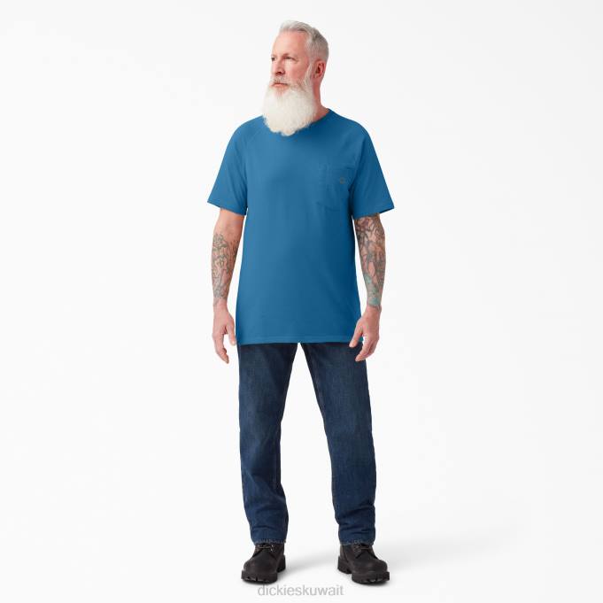 Dickies رجال تي شيرت تبريد قصير الأكمام فالارتا الأزرق (v2b) ثياب 8444554