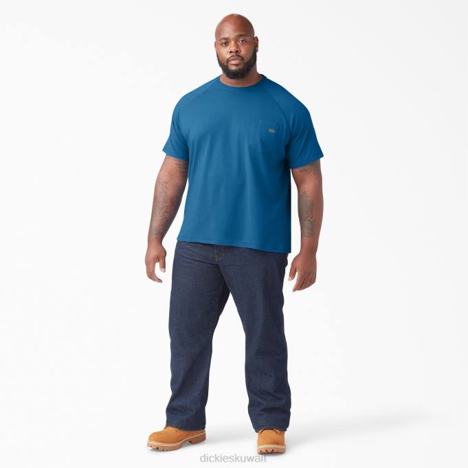 Dickies رجال تي شيرت تبريد قصير الأكمام فالارتا الأزرق (v2b) ثياب 8444554