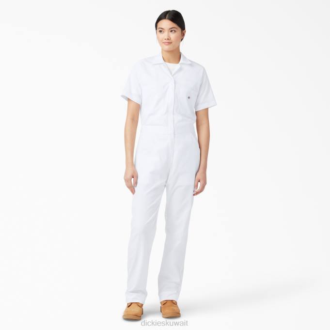 Dickies نحيف تبريد المعاطف قصيرة الأكمام أبيض (wh) ملابس العمل 84441548