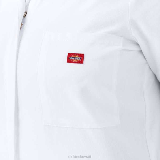 Dickies نحيف بالإضافة إلى المآزر قصيرة الأكمام التبريد المرن أبيض (wh) ملابس العمل 84441554