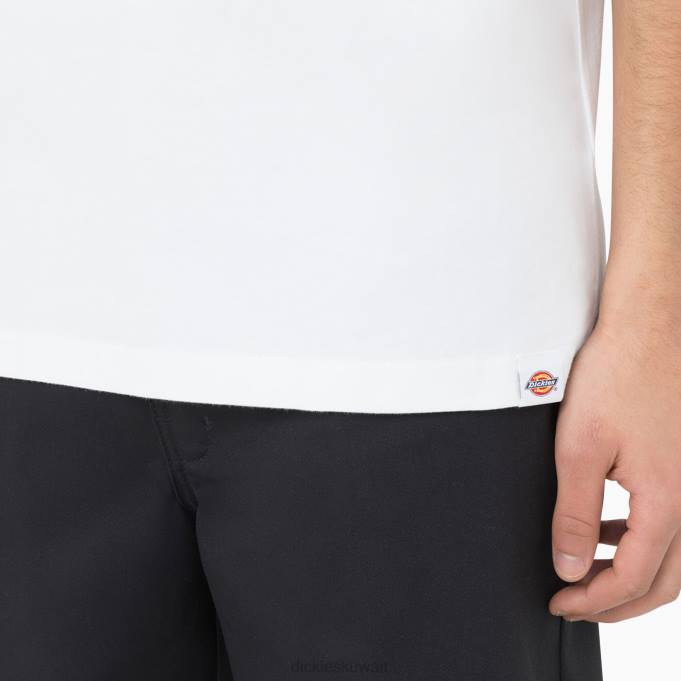 Dickies رجال تي شيرت بايسايد جاردنز بأكمام قصيرة أبيض (wh) ثياب 8444586