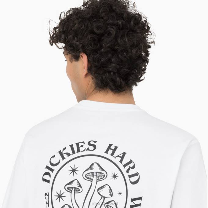 Dickies رجال تي شيرت بايسايد جاردنز بأكمام قصيرة أبيض (wh) ثياب 8444586