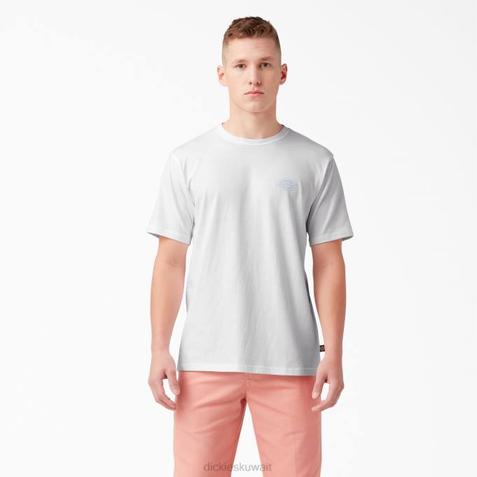 Dickies رجال تي شيرت بطبعة شعار الماركة من الخلف أبيض (wh) ثياب 8444752