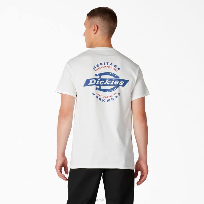 Dickies رجال تي شيرت بتصميم تراثي أبيض (wh) ثياب 8444905