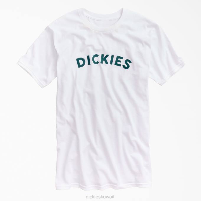 Dickies رجال تي شيرت نص رسومي أبيض (wh) ثياب 8444908